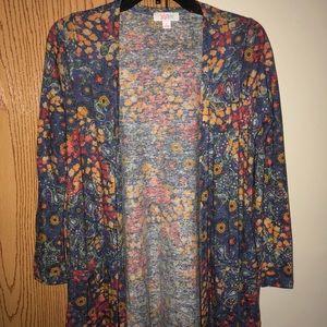 Lularoe Sarah, multicolor floral pattern, size S.